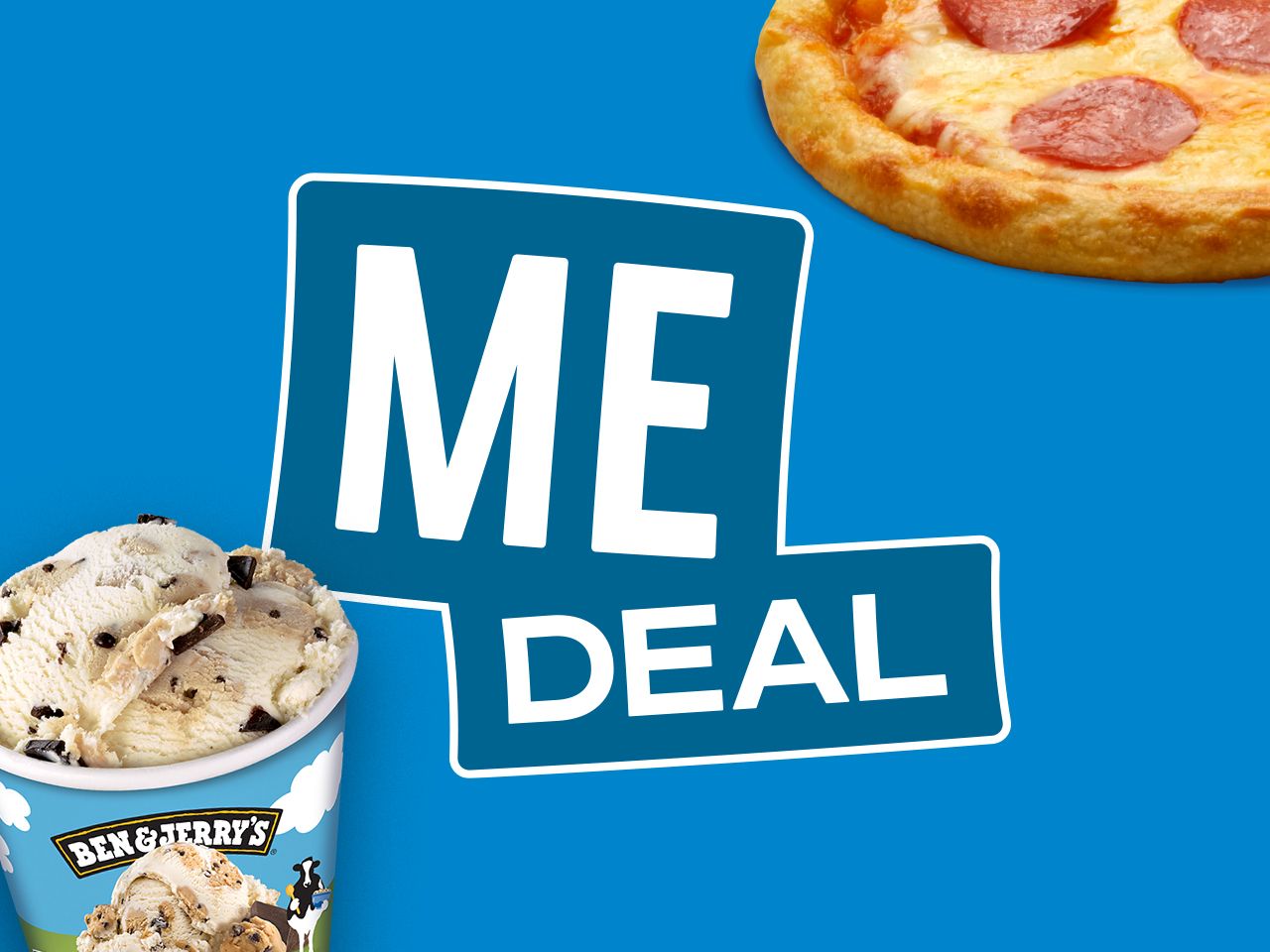 Liten pizza + 100ml Ben & Jerry's