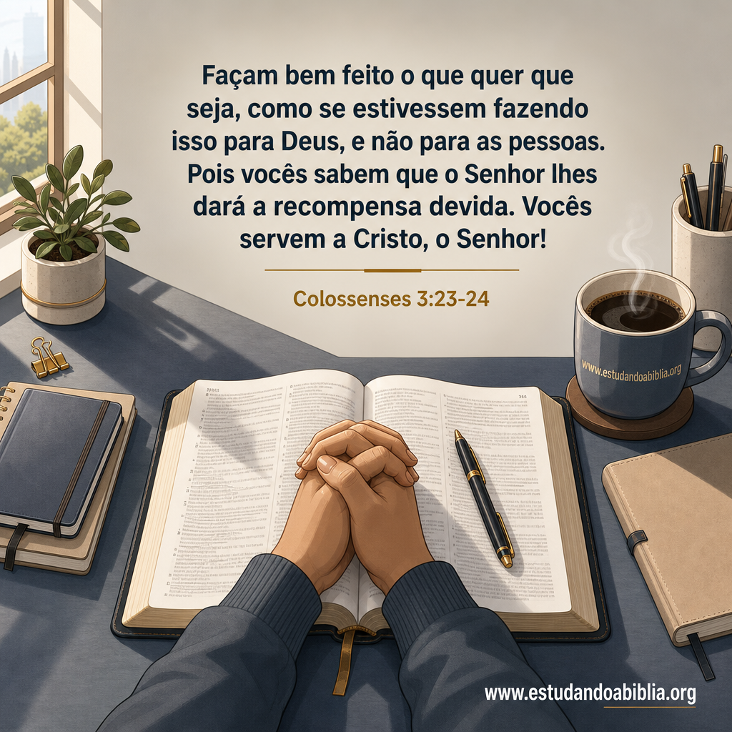Versículo bíblico do dia - Colossenses 3:23-24