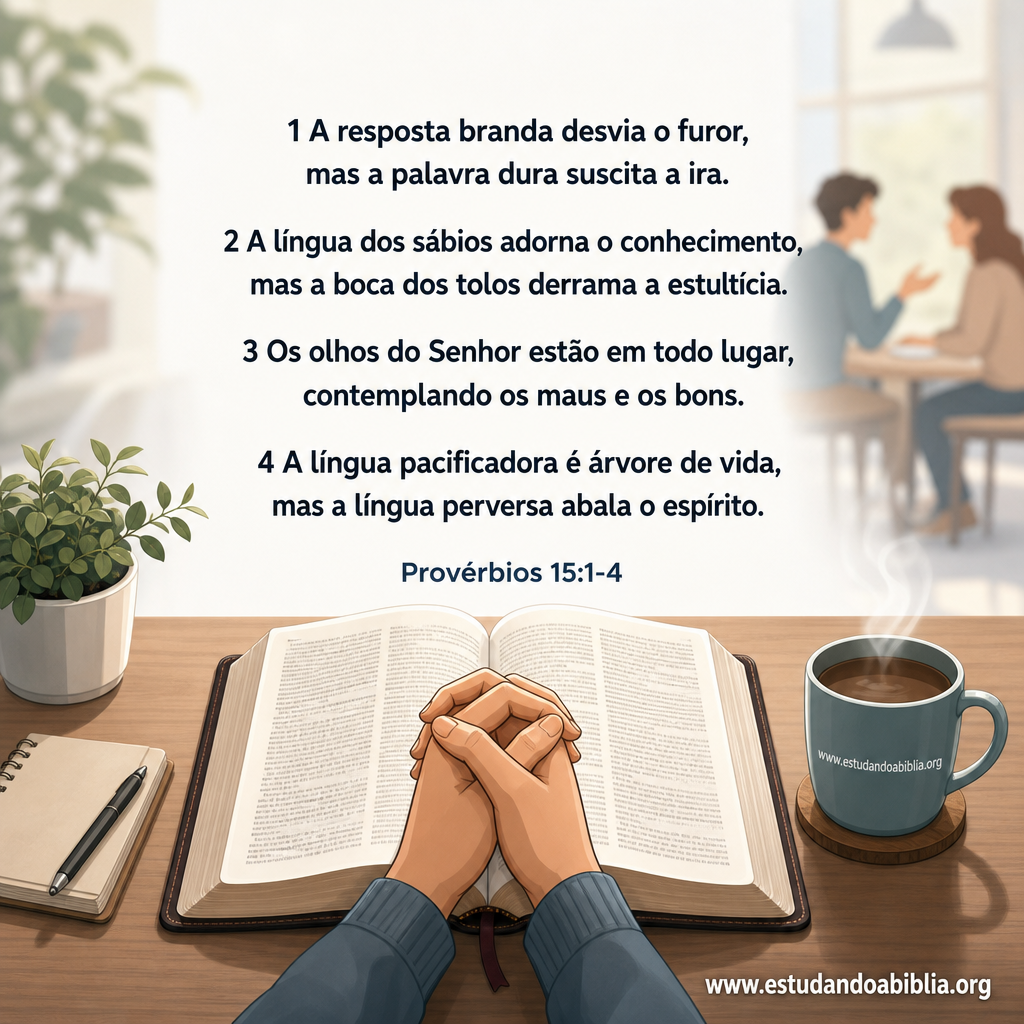 Versículo bíblico do dia - Provérbios 15:1-4