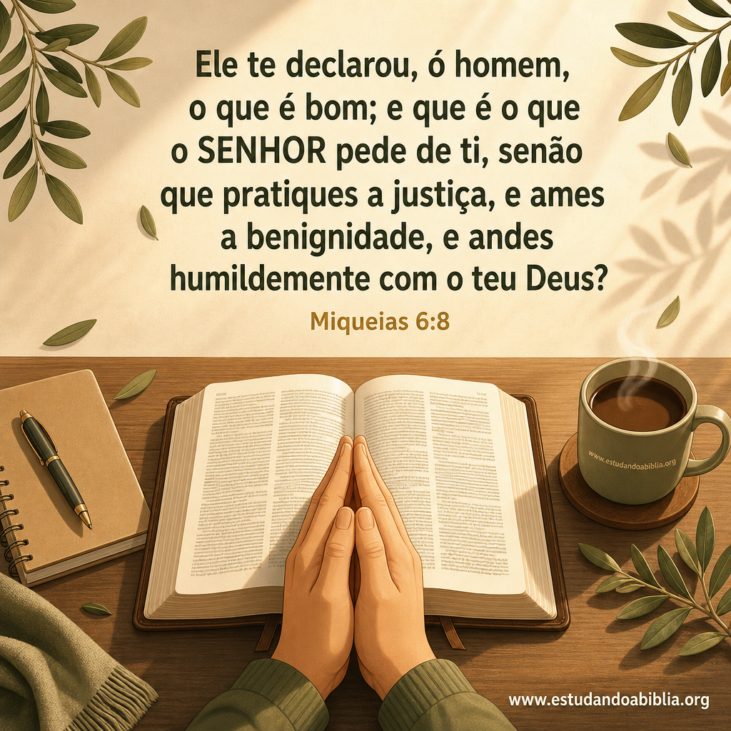 Versículo bíblico do dia - Miqueias 6:8