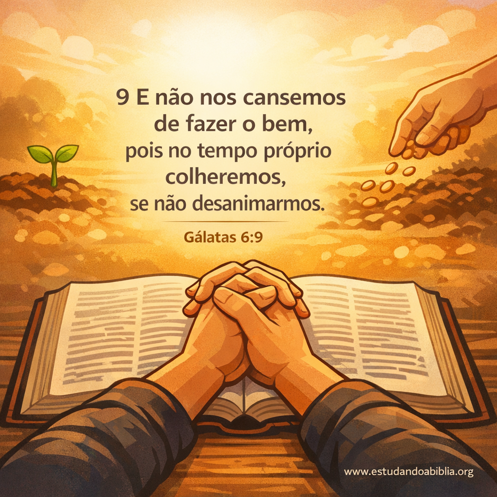 Versículo bíblico do dia - Gálatas 6:9
