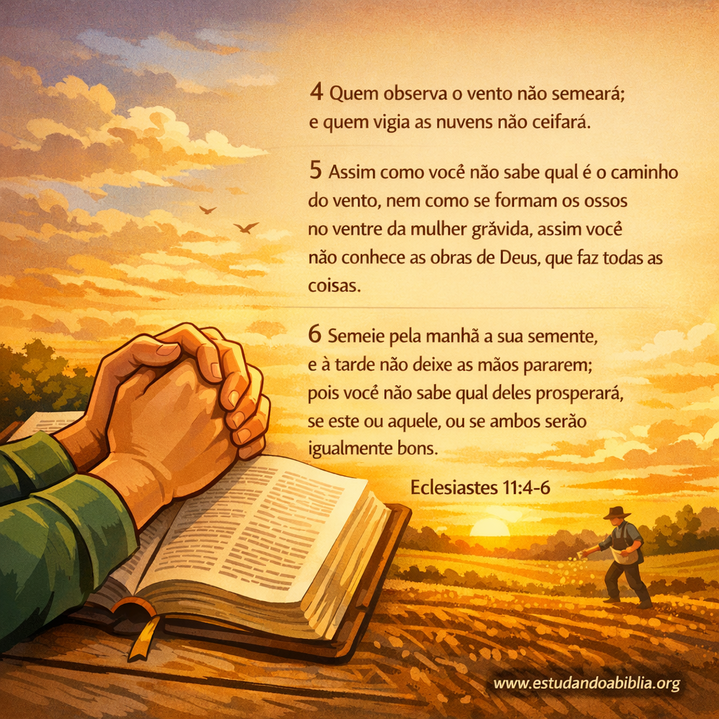 Versículo bíblico do dia - Eclesiastes 11:4-6