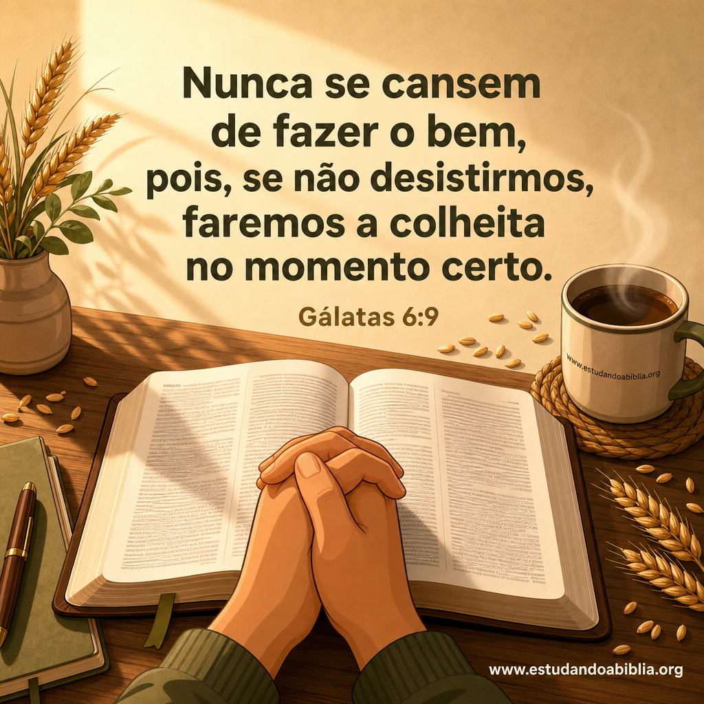 Versículo bíblico do dia - Gálatas 6:9