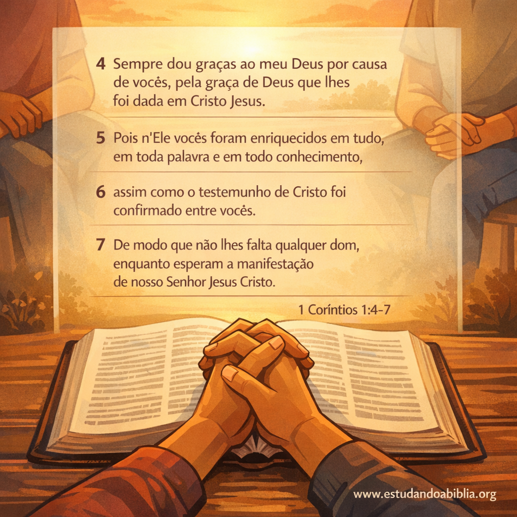 Versículo bíblico do dia - 1 Coríntios 1:4-7