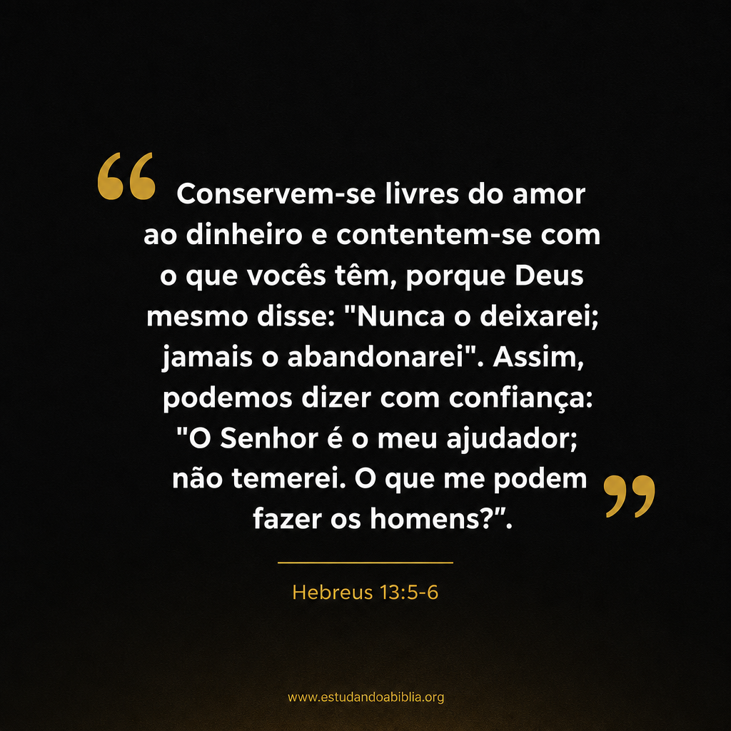 Hebreus 13:5-6