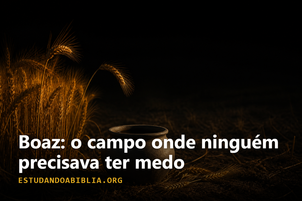 Boaz, o campo onde ninguém precisava ter medo (Rute 2; Colossenses 4:1)