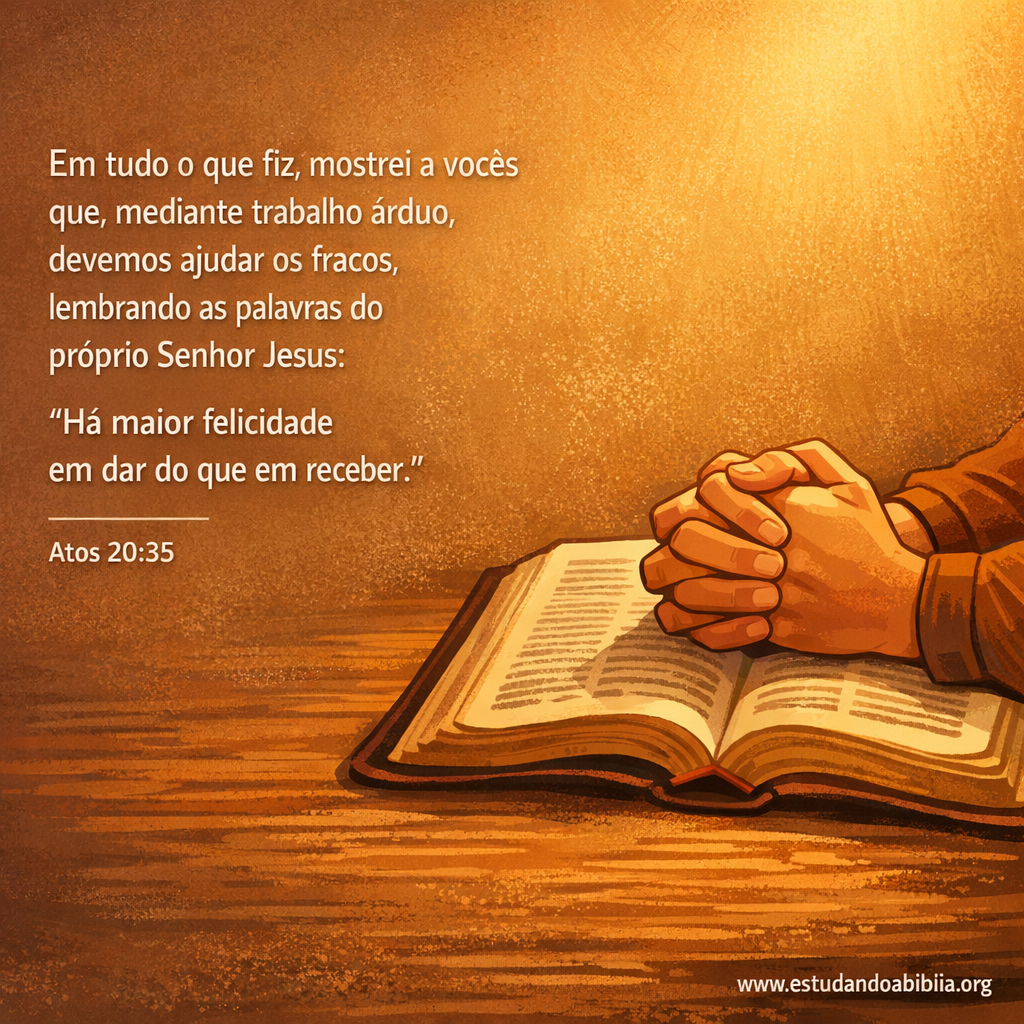 Versículo bíblico do dia - Atos 20:35