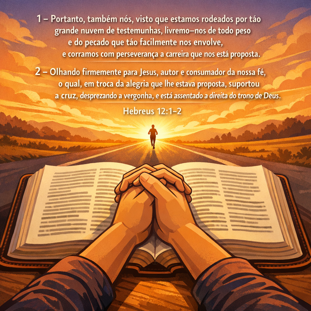 Versículo bíblico do dia - Hebreus 12:1-2