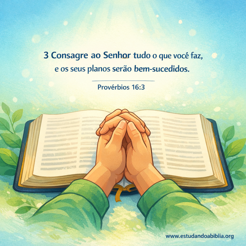 Versículo bíblico do dia - Provérbios 16:3