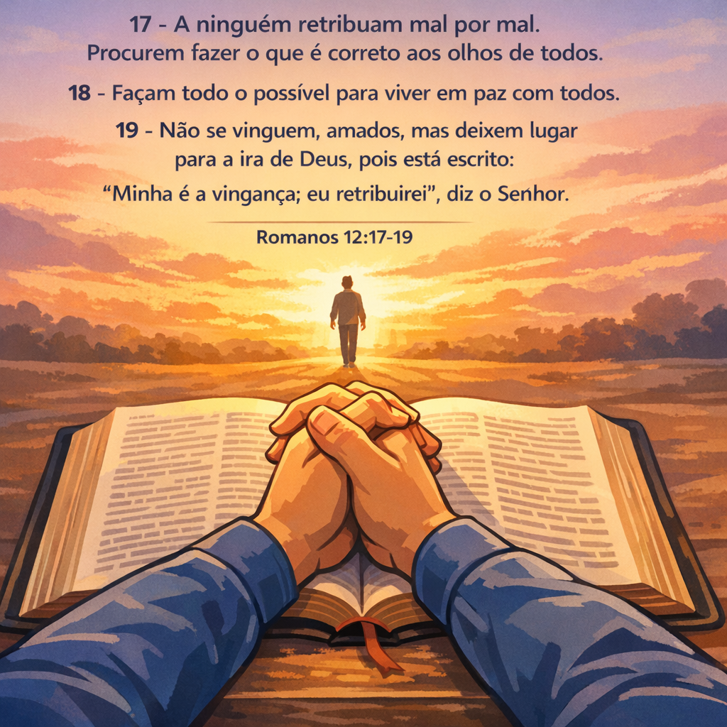 Versículo bíblico do dia - Romanos 12:17-19
