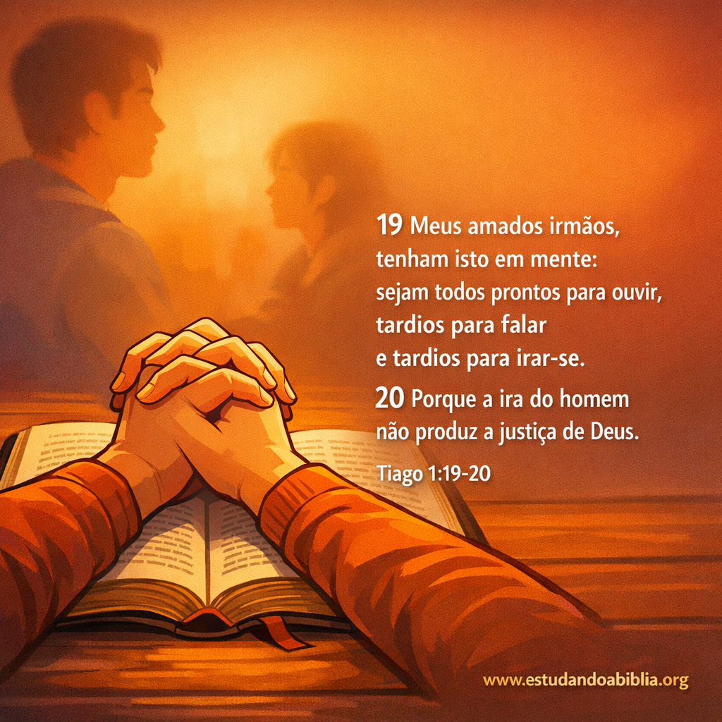 Versículo bíblico do dia - Tiago 1:19-20
