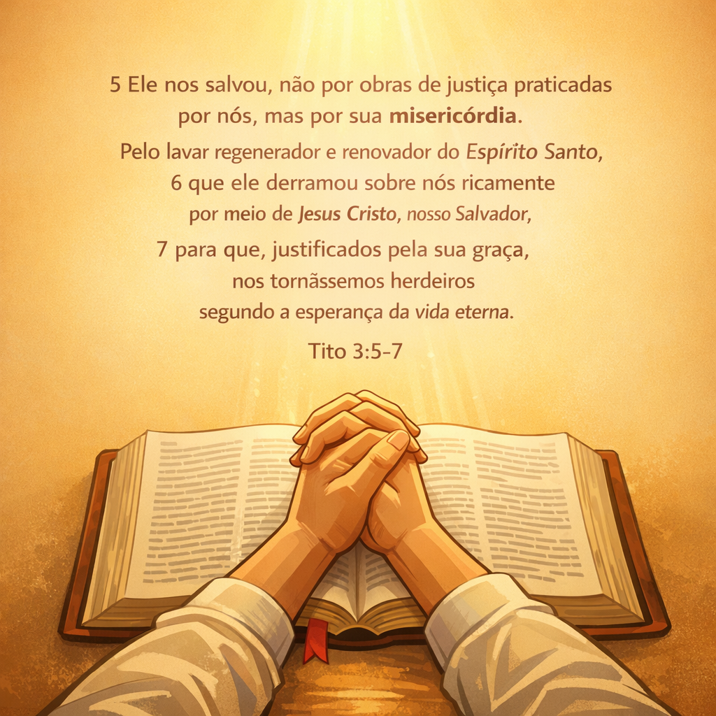 Versículo bíblico do dia - Tito 3:5-7