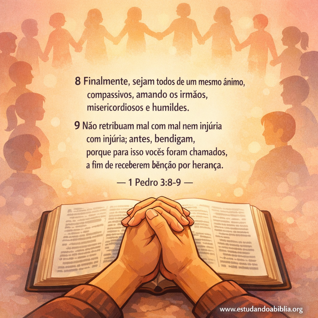 Versículo bíblico do dia - 1 Pedro 3:8-9