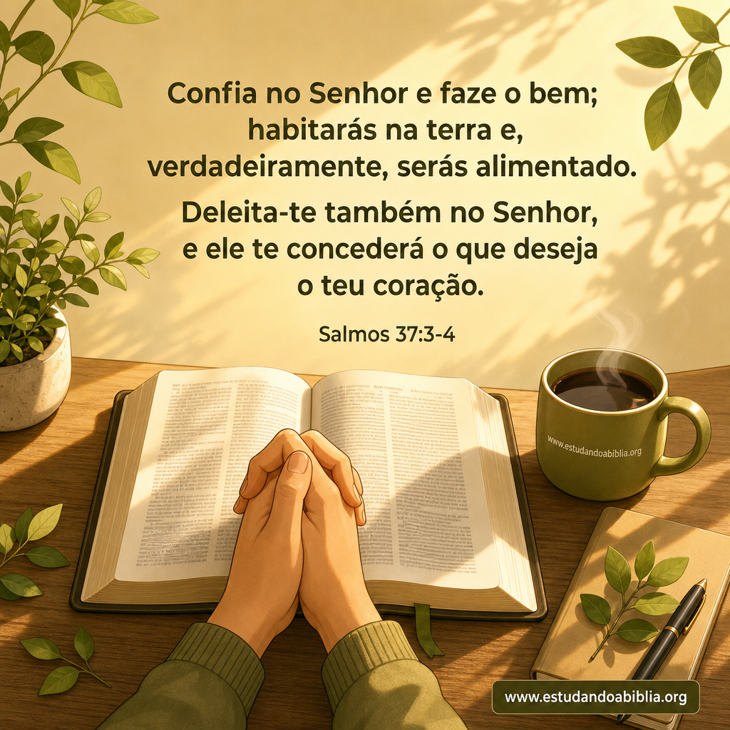 Versículo bíblico do dia - Salmos 37:3-4