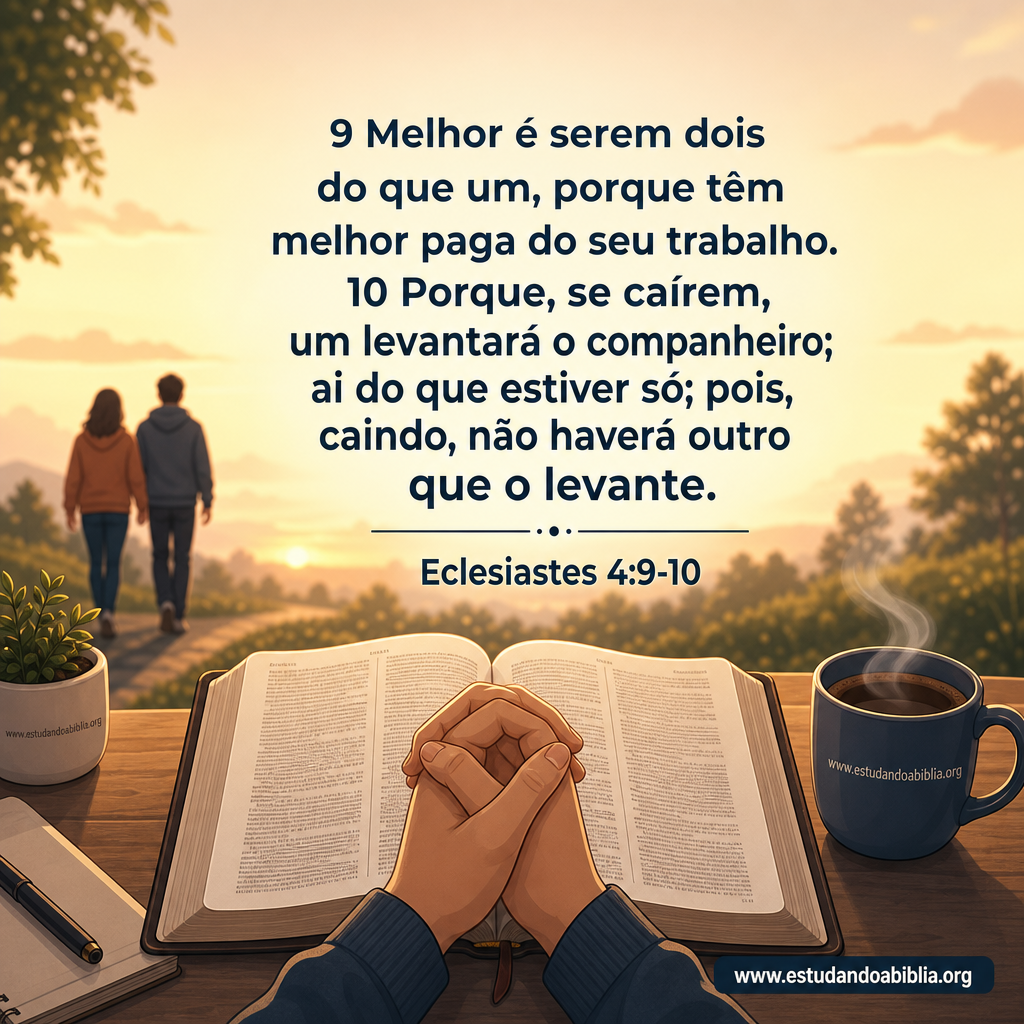 Versículo bíblico do dia - Eclesiastes 4:9-10