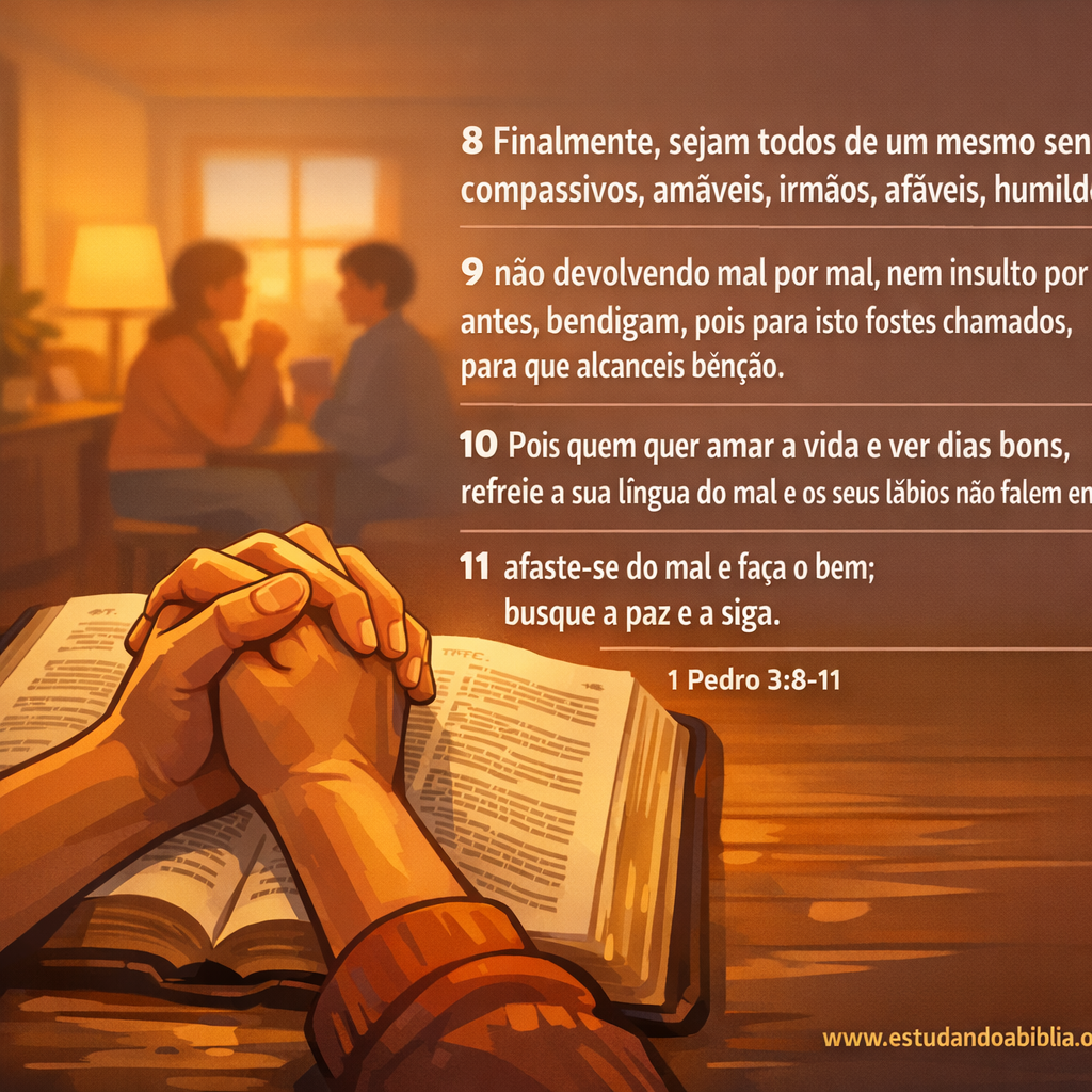 Versículo bíblico do dia - 1 Pedro 3:8-11
