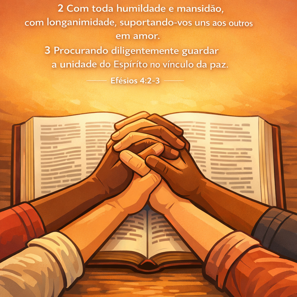 Versículo bíblico do dia - Efésios 4:2-3