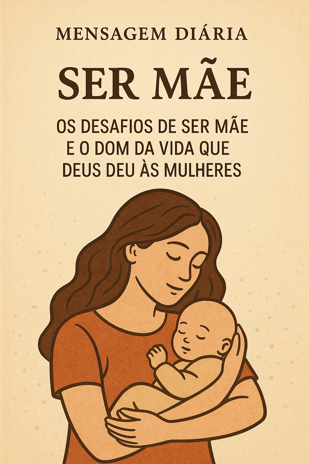 Mensagem diária. Tema: Ser mãe. Os desafios de ser mãe e o dom da vida que Deus deu as mulheres