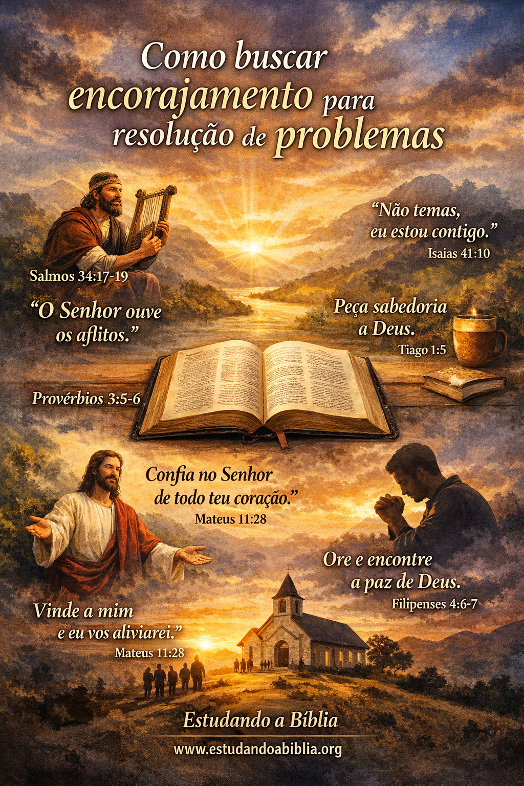 Mensagem e Oração: Como buscar encorajamento para resolução de problemas. O que a Bíblia nos ensina.