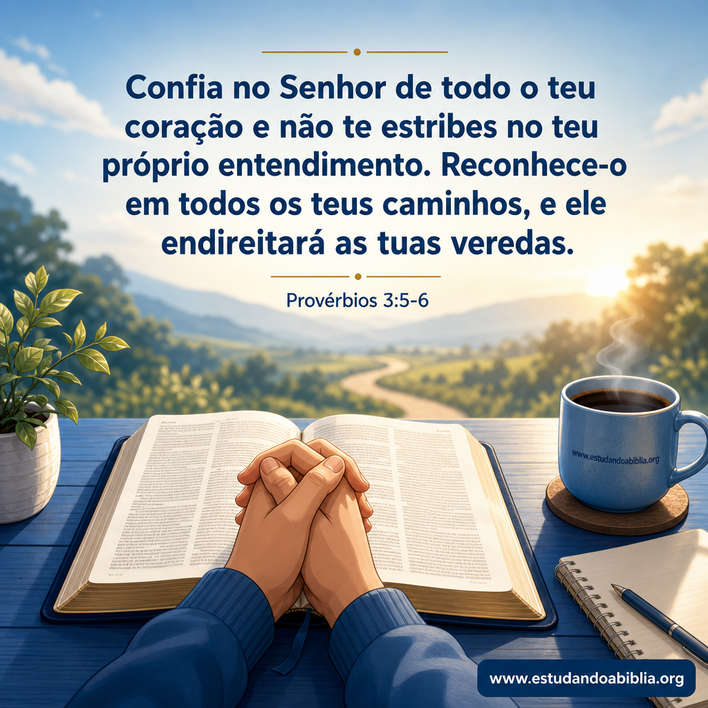 Versículo bíblico do dia - Provérbios 3:5-6