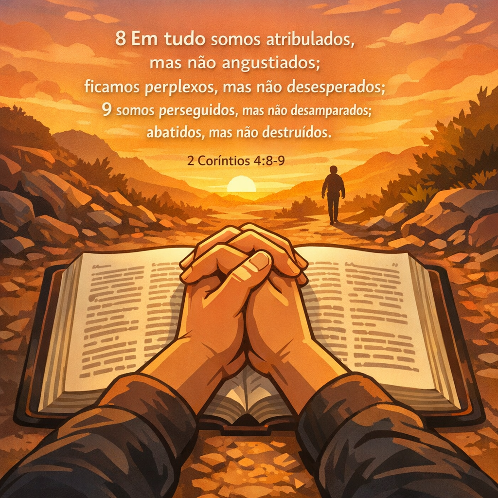 Versículo bíblico do dia - 2 Coríntios 4:8-9