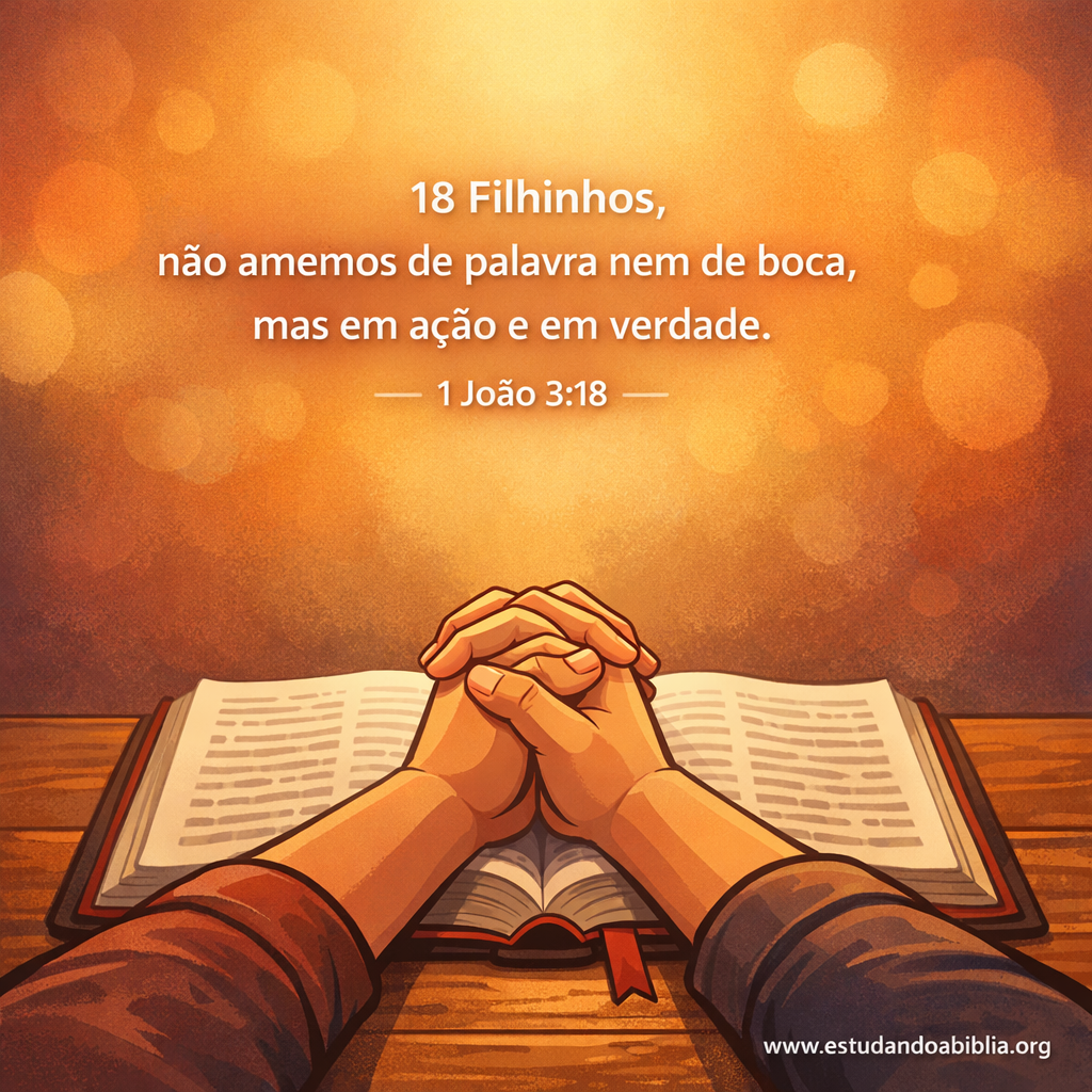 Versículo bíblico do dia - 1 João 3:18