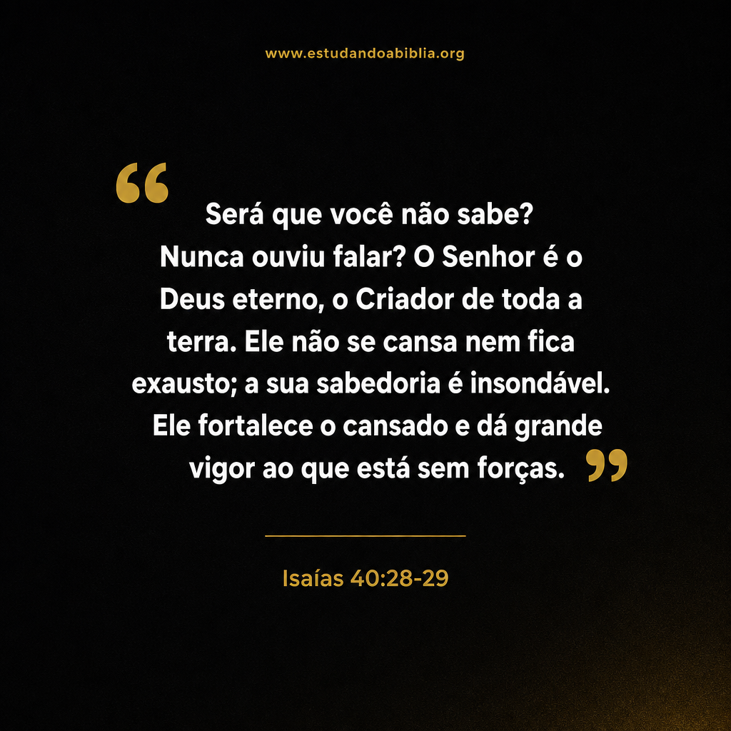 Isaías 40:28-29