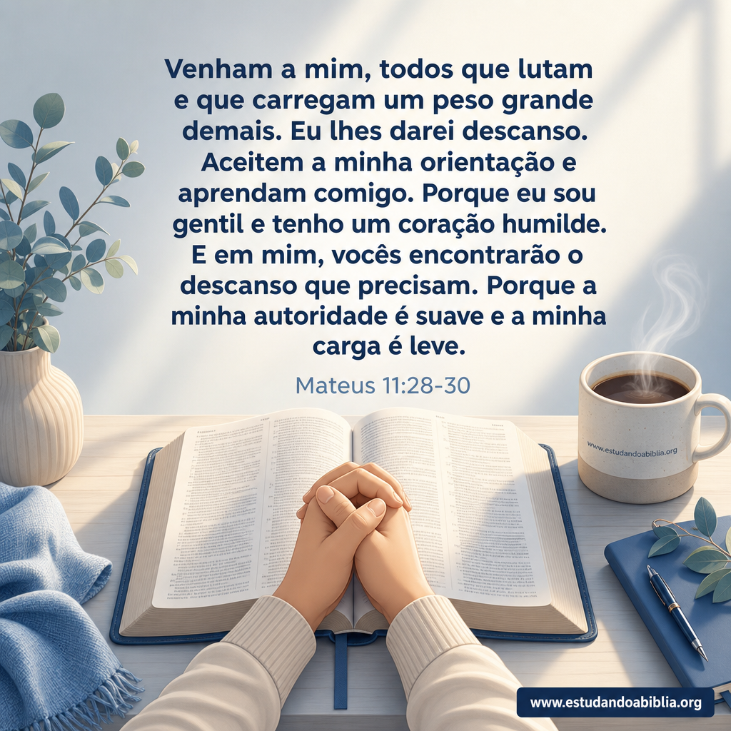 Versículo bíblico do dia - Mateus 11:28-30