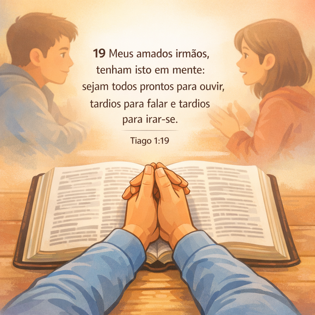 Versículo bíblico do dia - Tiago 1:19