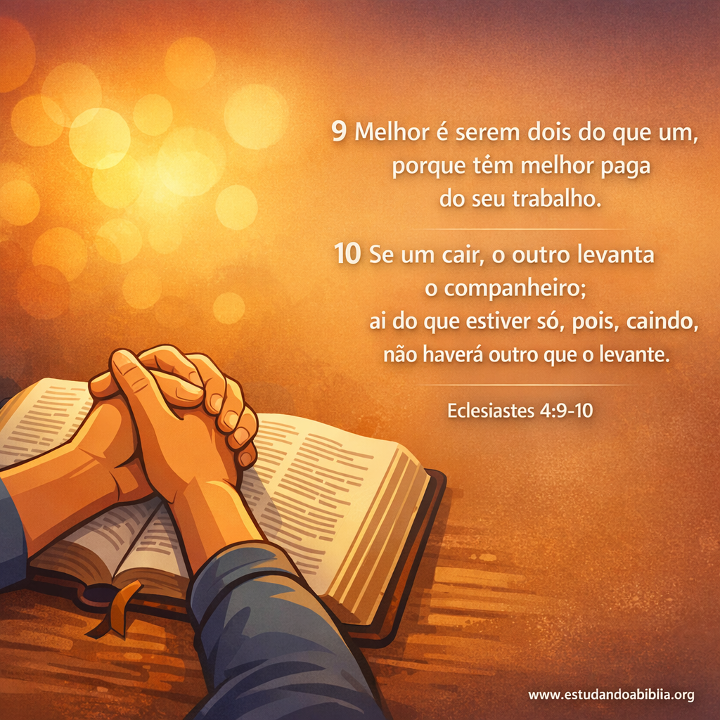 Versículo bíblico do dia - Eclesiastes 4:9-10