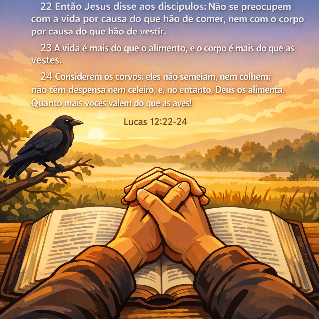 Versículo bíblico do dia - Lucas 12:22-24