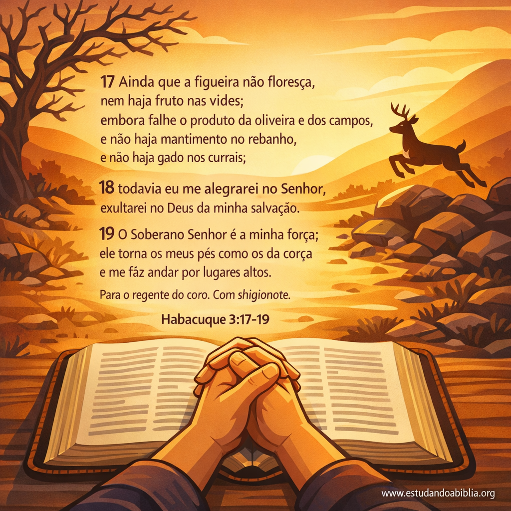 Versículo bíblico do dia - Habacuque 3:17-19