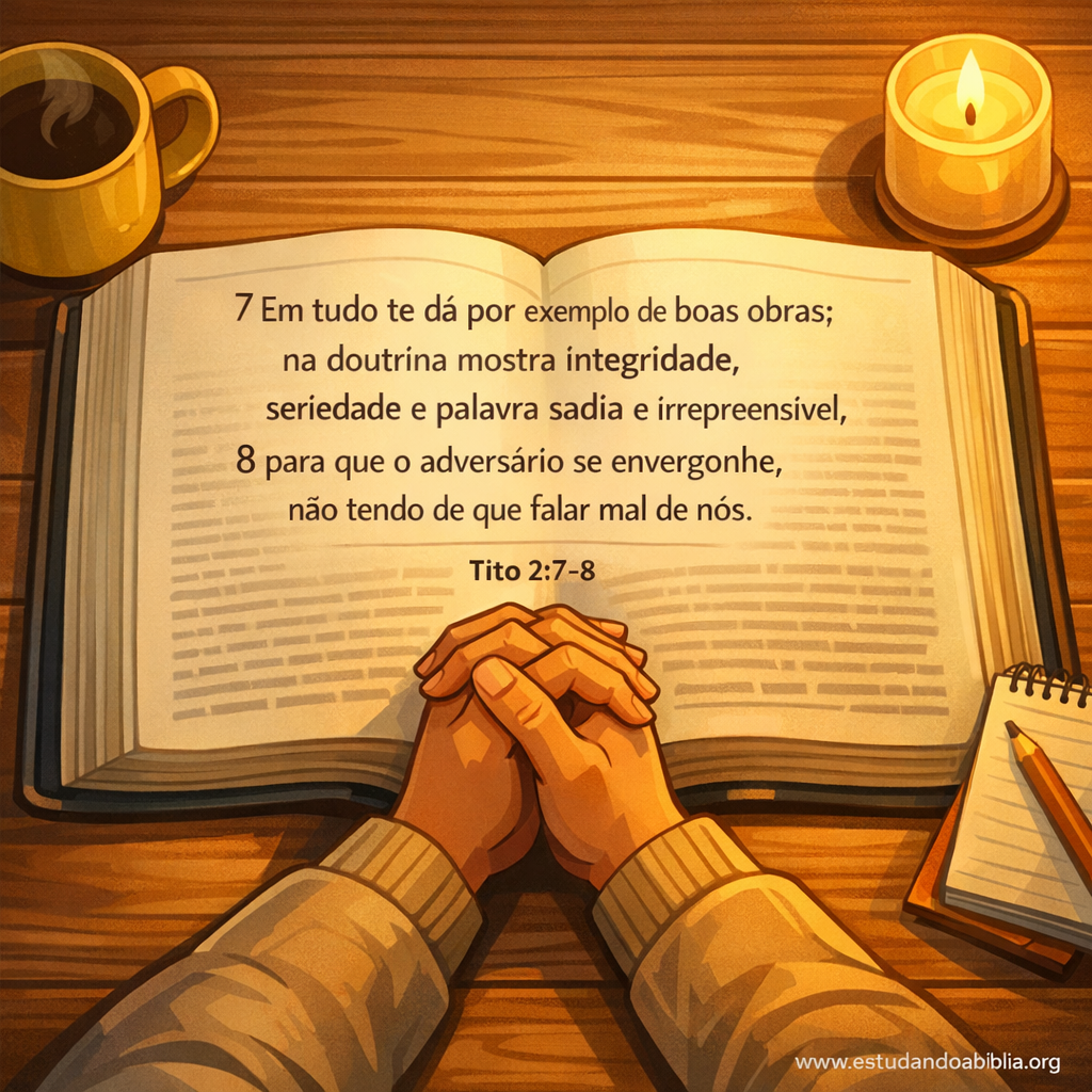 Versículo bíblico do dia - Tito 2:7-8