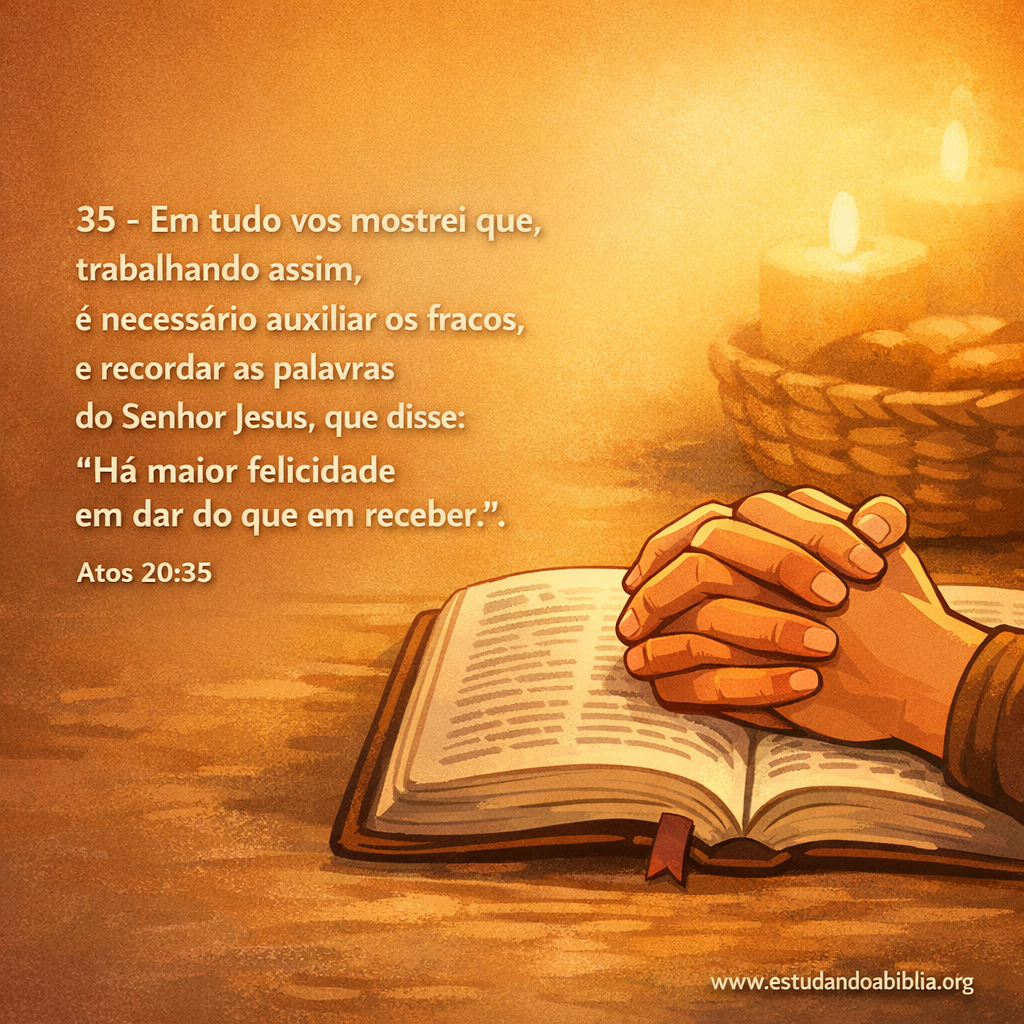 Versículo bíblico do dia - Atos 20:35