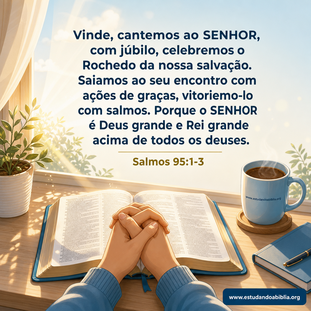 Versículo bíblico do dia - Salmos 95:1-3