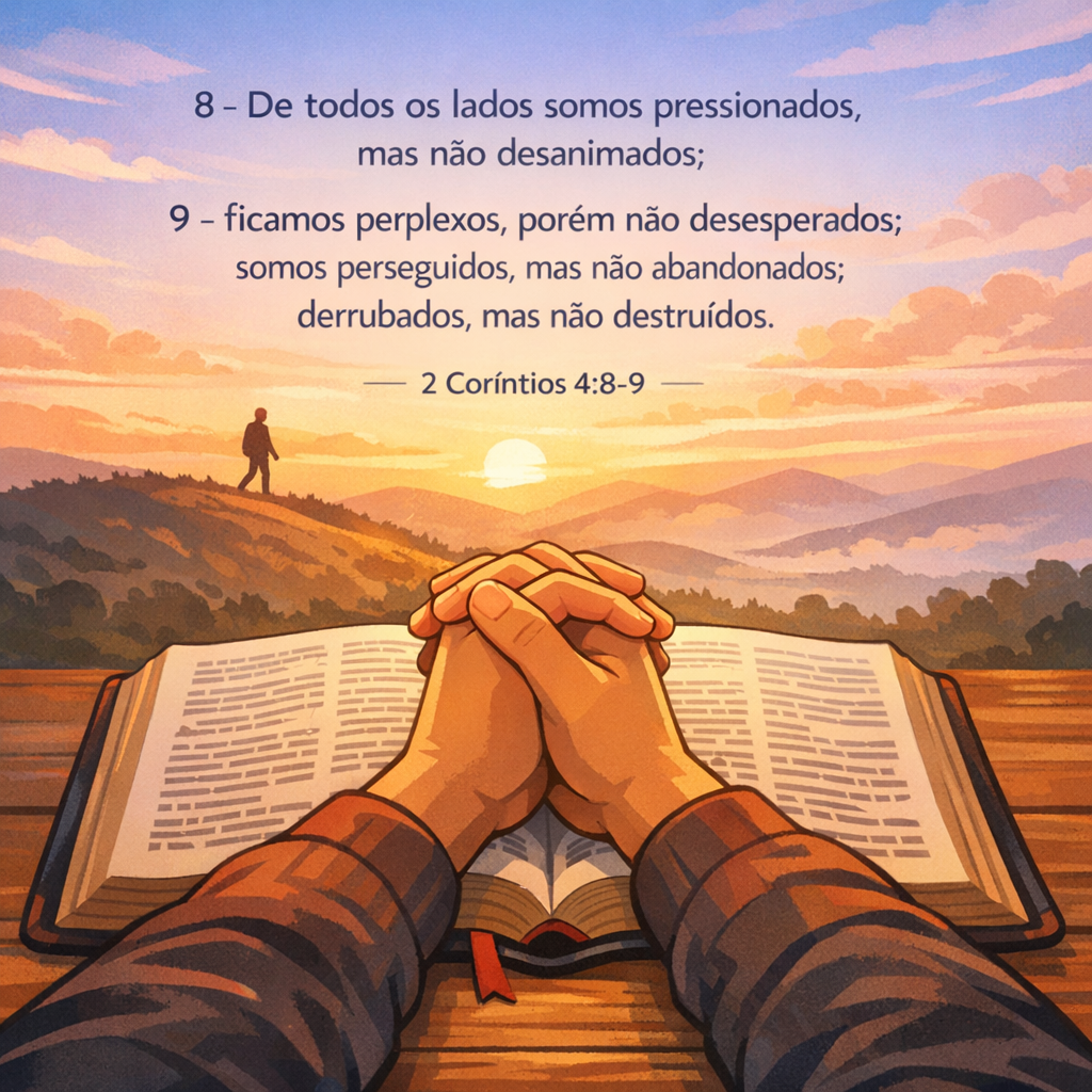 Versículo bíblico do dia - 2 Coríntios 4:8-9