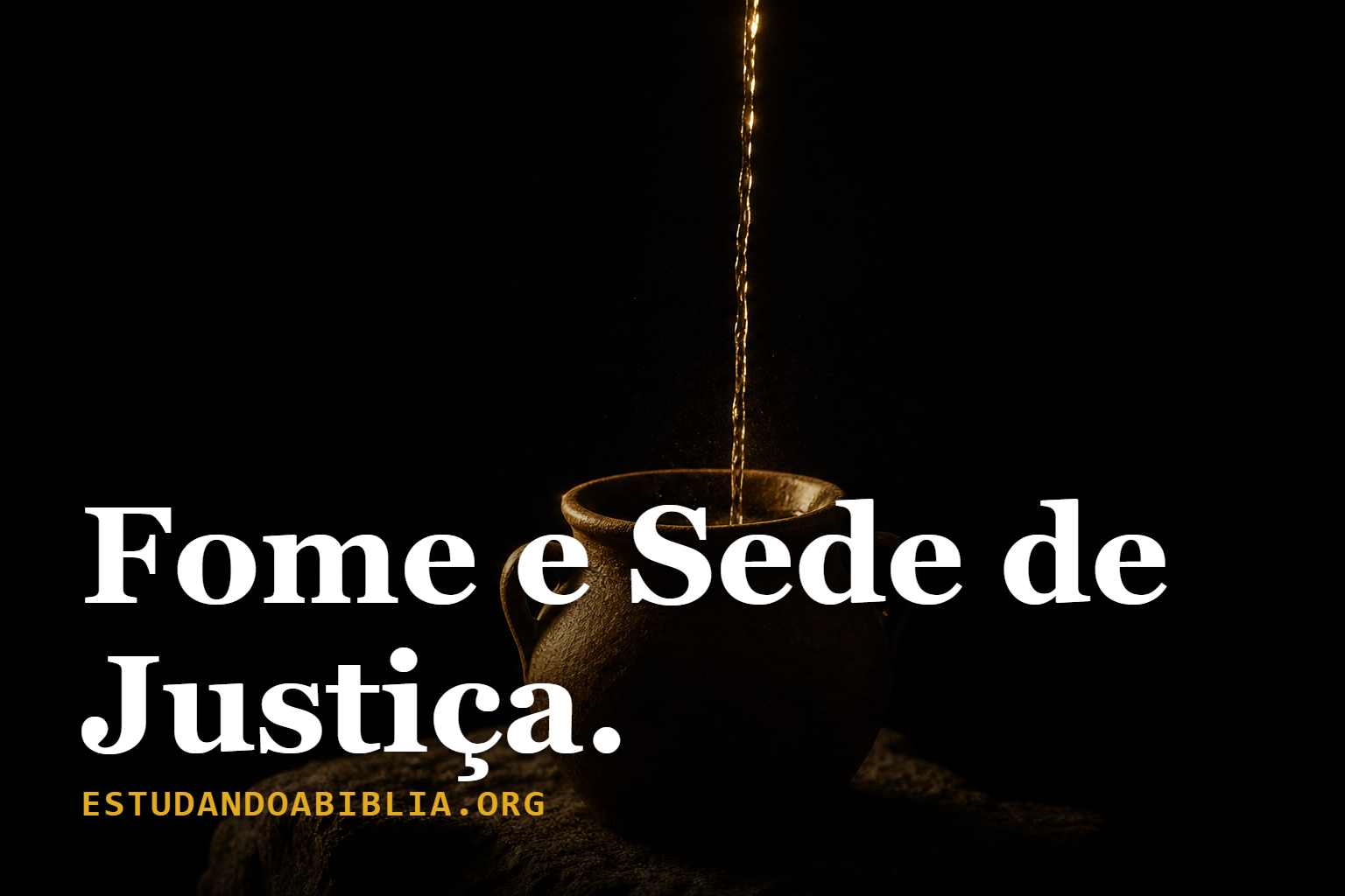 Dia 3: Fome e Sede de Justiça, o apetite do Reino (Mateus 5:6)