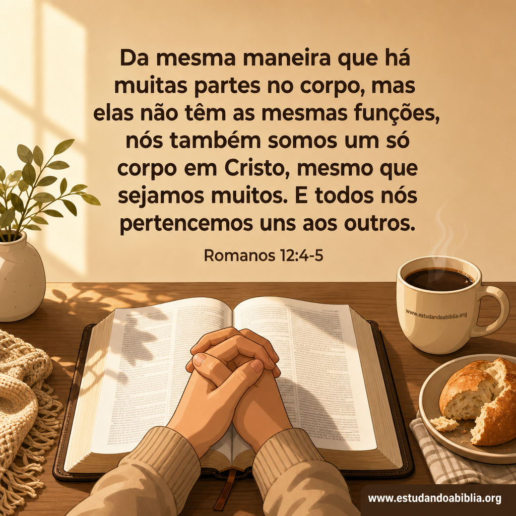 Versículo bíblico do dia - Romanos 12:4-5