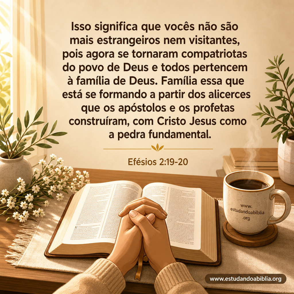 Versículo bíblico do dia - Efésios 2:19-20