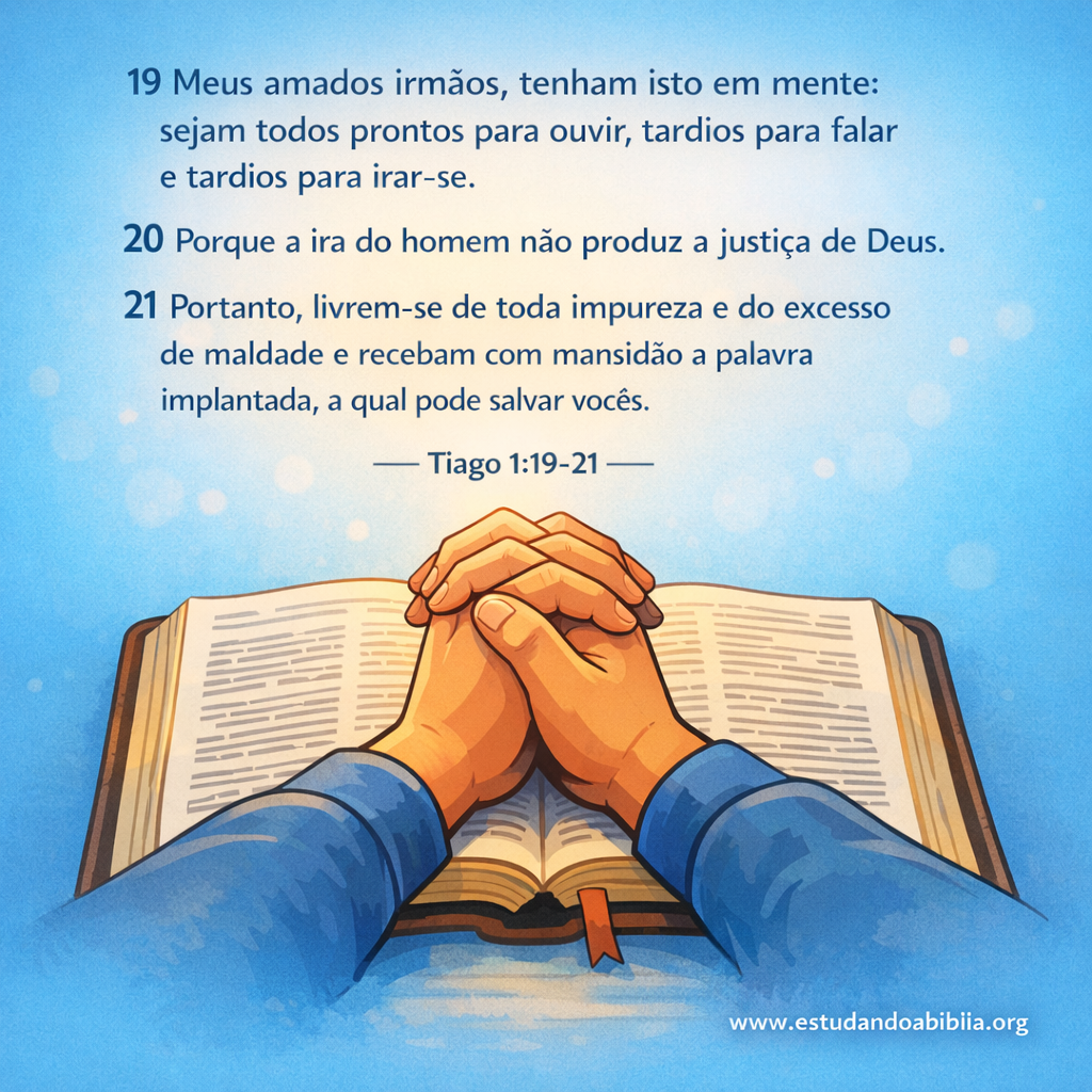 Versículo bíblico do dia - Tiago 1:19-21
