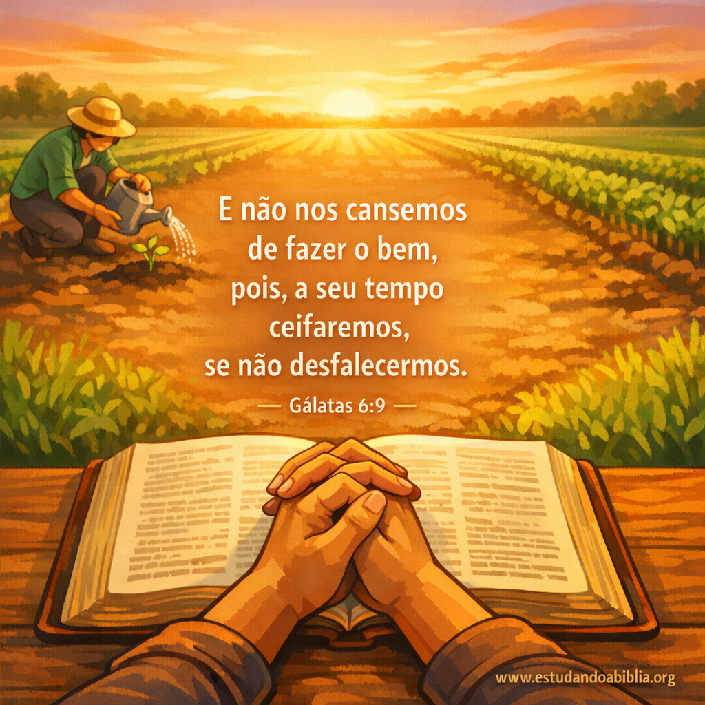 Versículo bíblico do dia - Gálatas 6:9