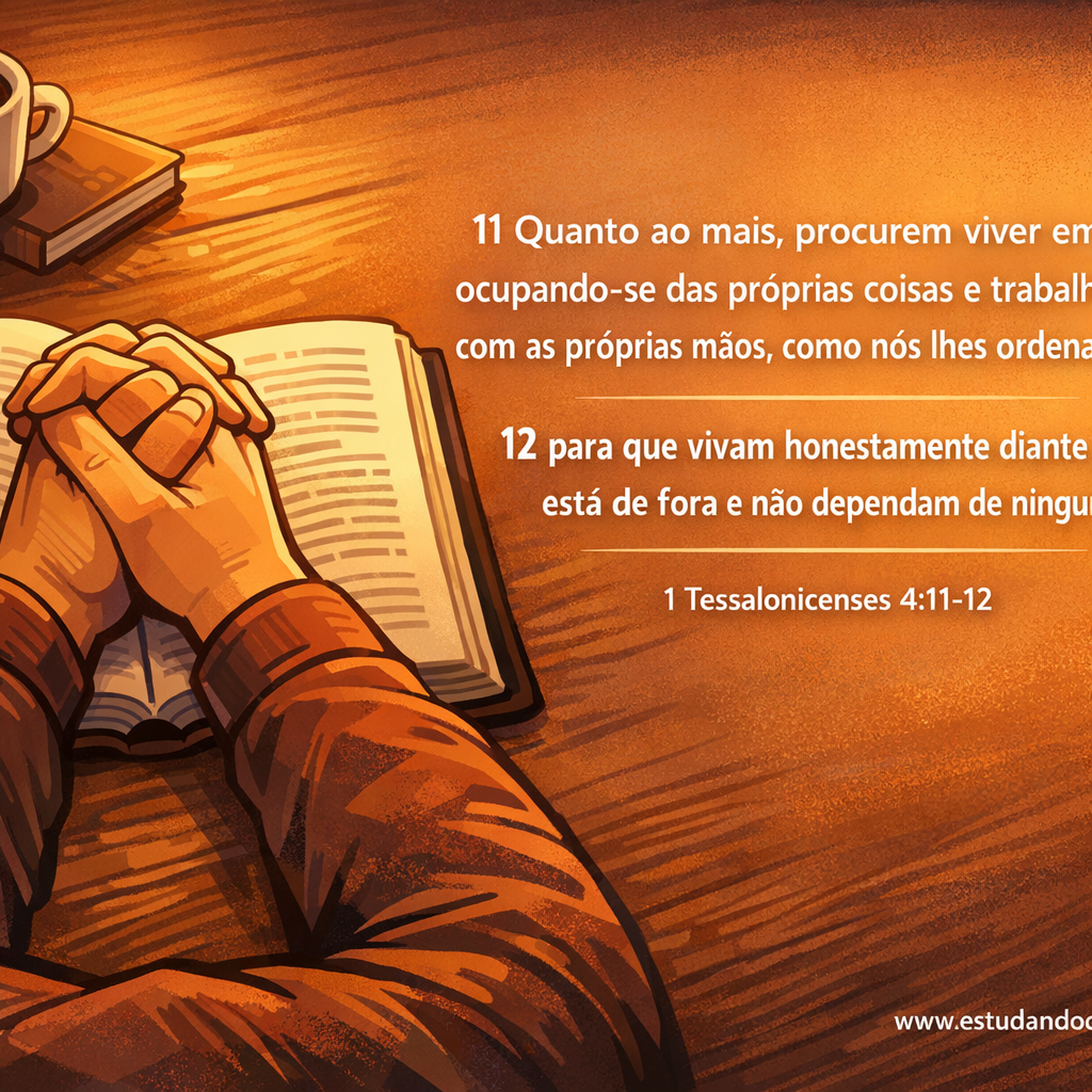 Versículo bíblico do dia - 1 Tessalonicenses 4:11-12