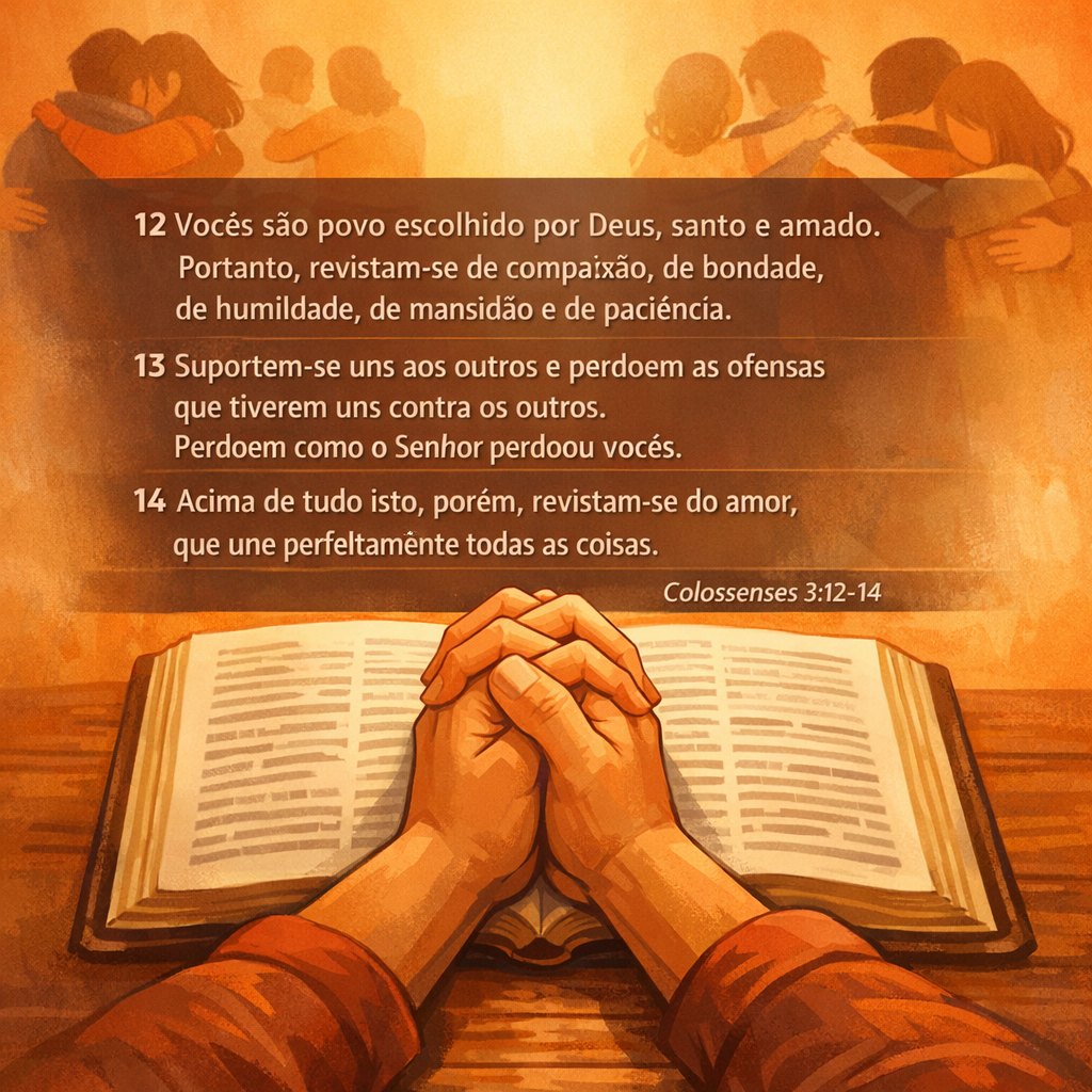 Versículo bíblico do dia - Colossenses 3:12-14