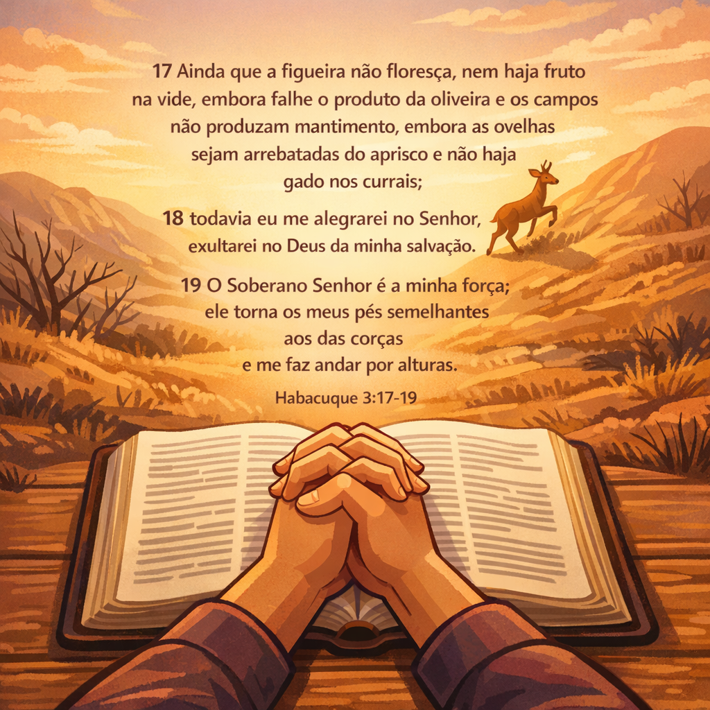 Versículo bíblico do dia - Habacuque 3:17-19