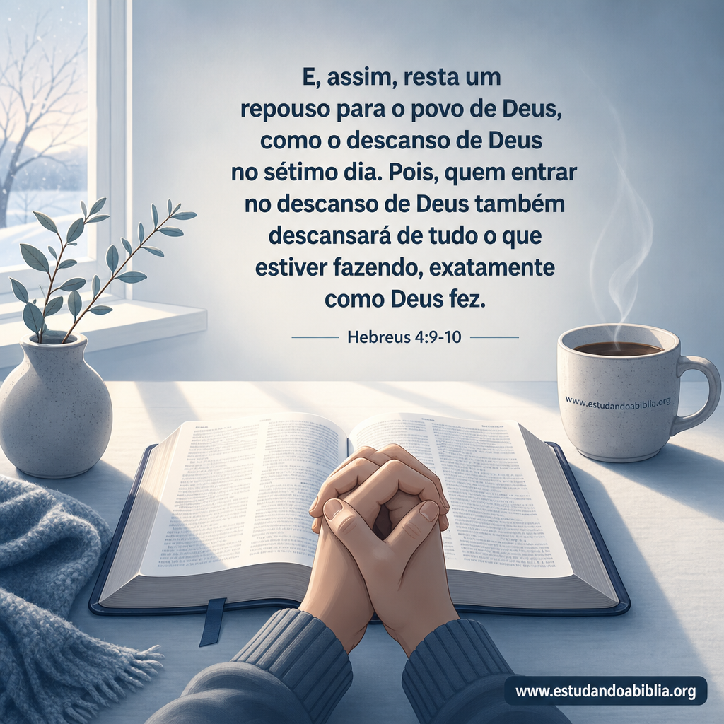 Versículo bíblico do dia - Hebreus 4:9-10