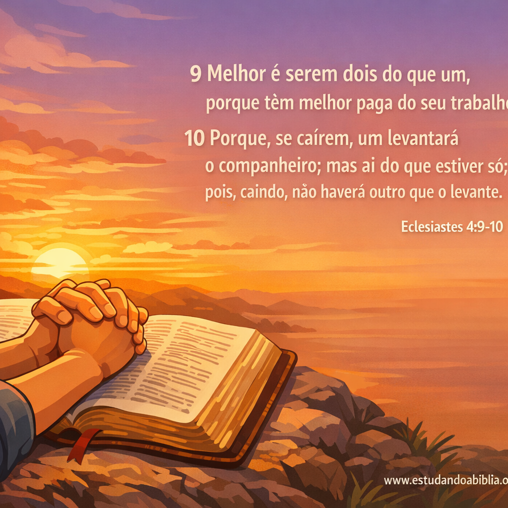Versículo bíblico do dia - Eclesiastes 4:9-10