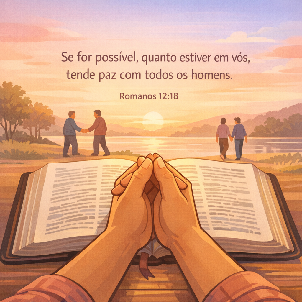 Versículo bíblico do dia - Romanos 12:18