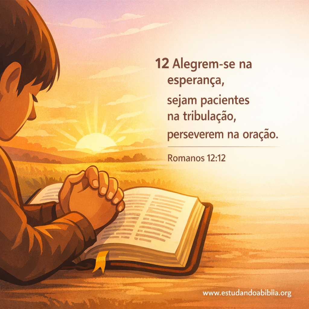 Versículo bíblico do dia - Romanos 12:12