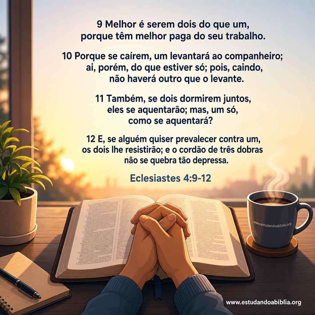 Versículo bíblico do dia - Eclesiastes 4:9-12