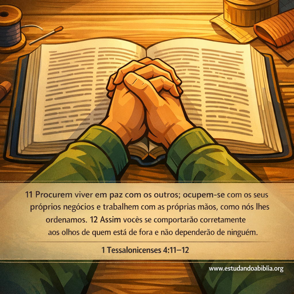 Versículo bíblico do dia - 1 Tessalonicenses 4:11-12